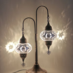 Mosaic Bedside Lamp 2 Globe Turkish Table Lamp