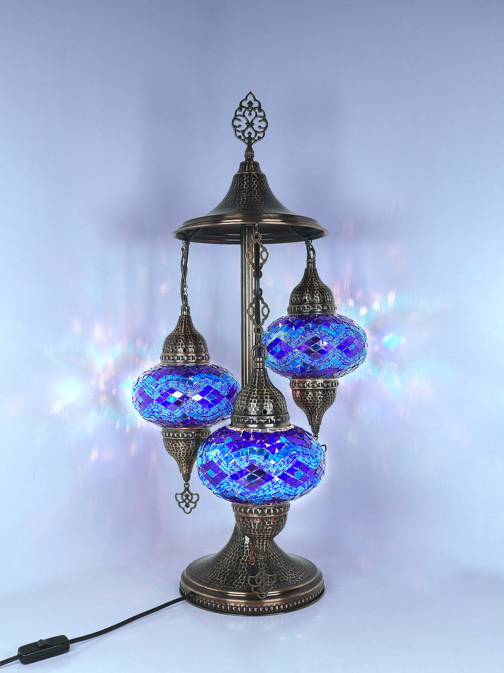 Mosaic Bedside Lamp 3-Globe 