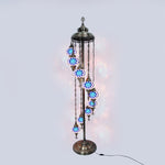 Türkische Mosaik Stehlampe 9 Kugeln - Orientalische Bodenlampe Boho Stil