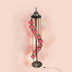 Türkische Mosaik Stehlampe 9 Kugeln - Orientalische Bodenlampe Boho Stil