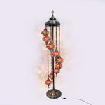 Türkische Mosaik Stehlampe 9 Kugeln - Orientalische Bodenlampe Boho Stil