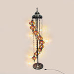 Türkische Mosaik Stehlampe 9 Kugeln - Orientalische Bodenlampe Boho Stil
