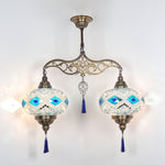 Mosaic Chandelier Big 2 Globe