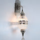Turkish Wall Lamp Pyrex Glass Silver Color