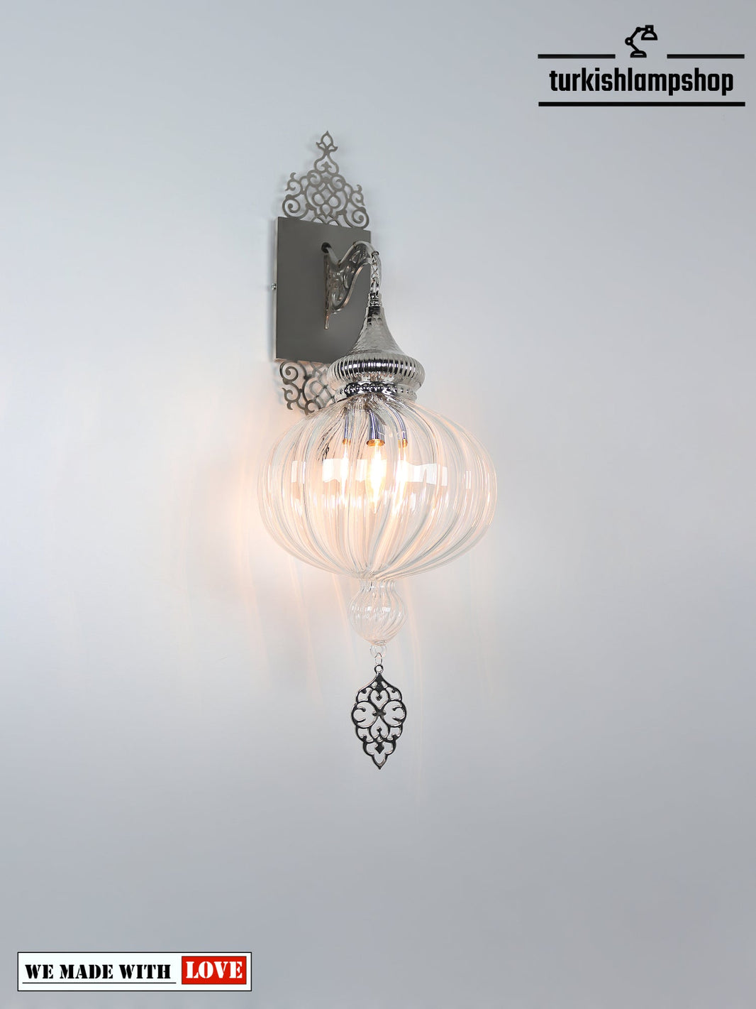 Turkish Wall Light Pyrex Glass 