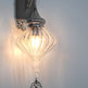 Clear Pyrex Blown Glass Turkish Wall Sconce Light