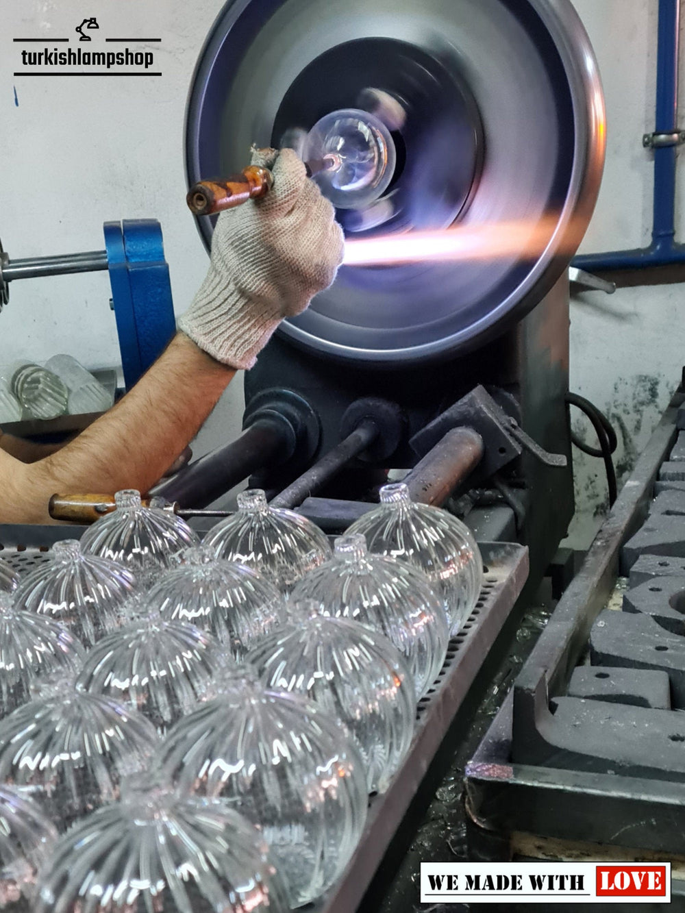 Pyrex Glass Hanging Lamp 