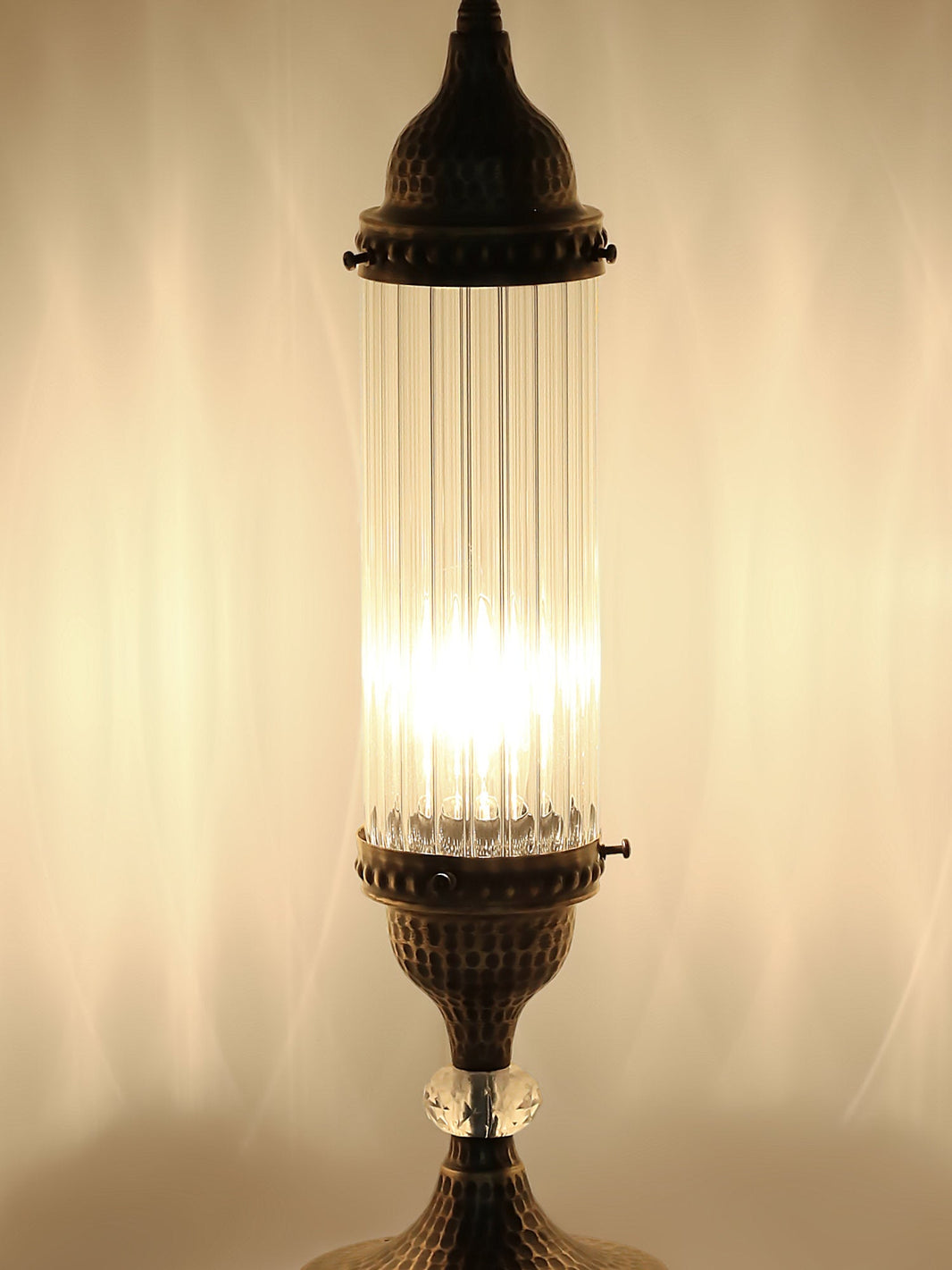 Turkish Table Lamp Pyrex Glass 