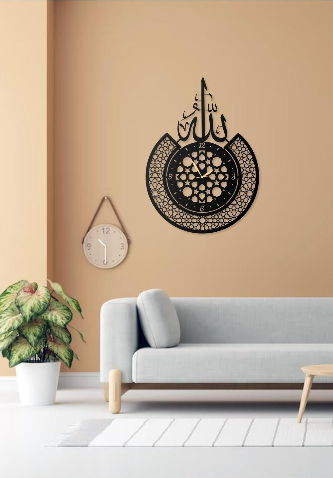 Islamic Clock | Black | Islamic Wall Art, Islamic Home Decor, Islamic Decor, Islamic Art, Islamic Calligraphy