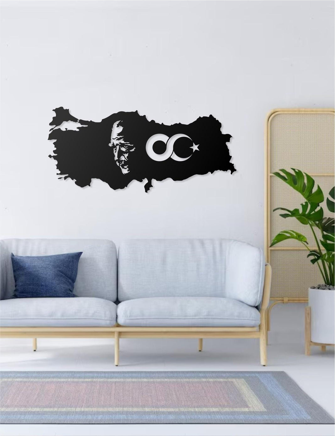 Metal Turkey Map Wall Art with Atatürk & Infinity Design  Modern Metal Wall Decor, Unique Turkish Map Wall Hanging, Gift for Home, Office