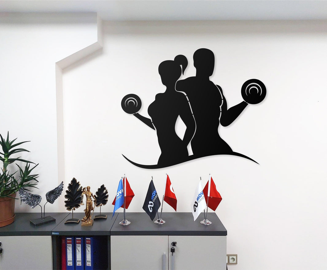 Metal Gym Wall Art  Boxing, Fitness Wall Decor, Modern Metal Wall Hanging for Home Gym, Fitness Studio & Sports Lovers