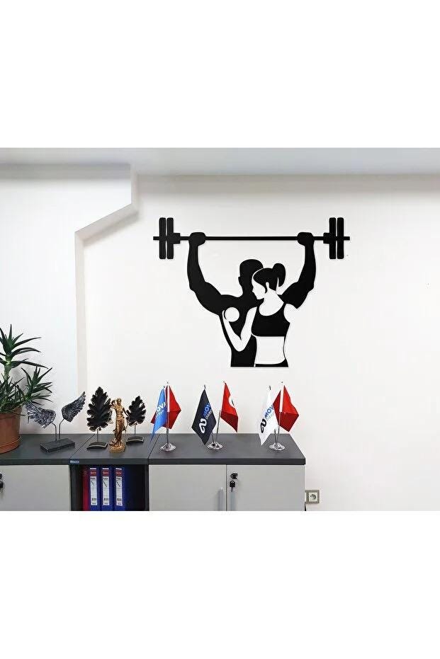 Metal Gym Wall Art  Fitness Silhouette Design, Modern Workout Decor for Home and Gym Walls, Gift Metal Arts