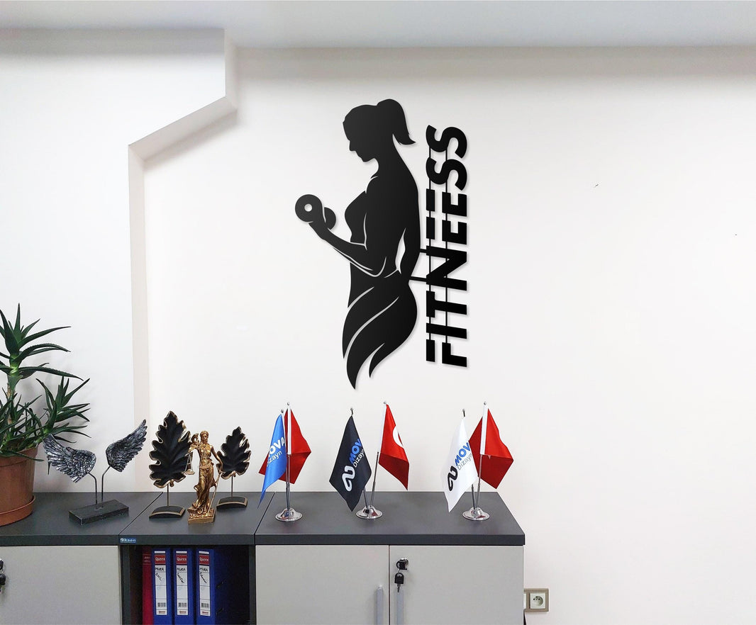 Metal Gym Wall Art  Boxing, Fitness Wall Decor, Modern Metal Wall Hanging for Home Gym, Fitness Studio & Sports Lovers