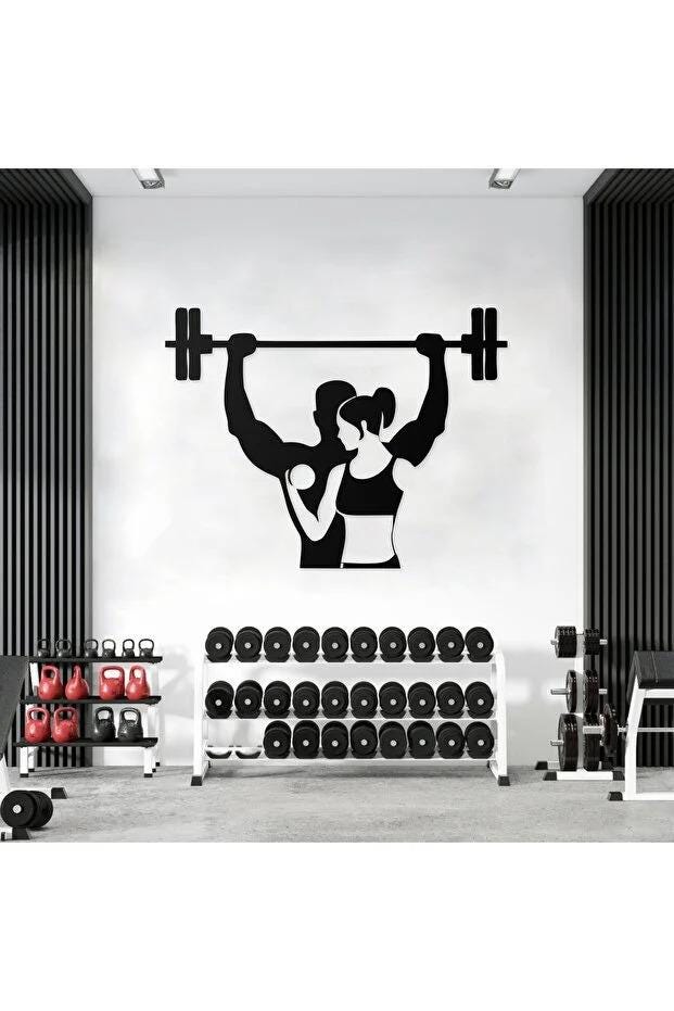 Metal Gym Wall Art  Fitness Silhouette Design, Modern Workout Decor for Home and Gym Walls, Gift Metal Arts