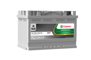 Castrol 12V 70Ah AGM Fahrzeugbatterie 760A Start Stop Wartungsfreie Starterbatterie