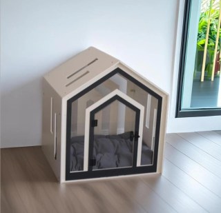 Moderner Hundehütte für Innen Hundekäfig aus Holz - Hunde & Katze Handgefertigt