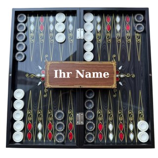 Kişiye Özel Lüks Tavla Backgammon Ceviz Sedef Satranç 50x50cm
