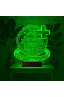 Veteriner hekimlere özel, kişiselleştirilebilir 3D LED masa lambası, lazer kazımalı ve 16 renk seçeneğiyle masa gece lambası
