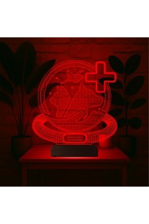 Veteriner hekimlere özel kişiselleştirilebilir 3D LED masa lambası, lazer kazımalı ve 16 renk seçeneğiyle masa gece lambası