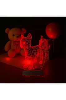 Kedi tasarımlı kişiye özel 3D LED lamba, masa gece lambası olarak şık ve anlamlı dekorasyon ürünü
