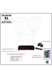 Balon Bulut Tasarım Kişiye Özel 3D LED Masa Gece Lambası, lazer kazımalı ve ahşap kaideli kişiselleştirilebilir lamba