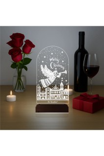 Kişiye özel lazer kazımalı 3D LED illüzyon masa lambası, yılbaşı hediyesi için şık ve duygusal dekoratif gece lambası