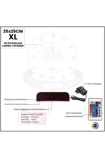 Koç burcu Aries kişiye özel 3D LED lamba, lazer kazımalı pleksiglas ve ahşap kaideli masa gece lambası