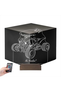 Atv Outdoor Motor tasarımlı kişiye özel 3D LED masa gece lambası, lazer kazınmış isim ve anılarla dekoratif aydınlatma