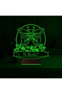 Kelebek tasarımlı kişiye özel 3D LED lamba, masa gece lambası olarak şık ve duygusal hediye