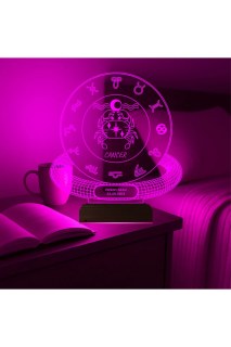 Krebs Sternzeichen Cancer Astrologie Geburtstagsgeschenk Personalisierte 3D Lampe - Tisch Nachttischlampe