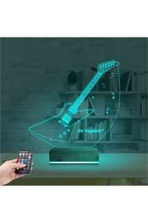 Elektro Gitar Musik Personalisierte 3D Lampe - Tisch Nachtlampe