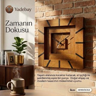 Handgefertigte Holz-Wanduhr – Moderne dekorative Holz-Uhr