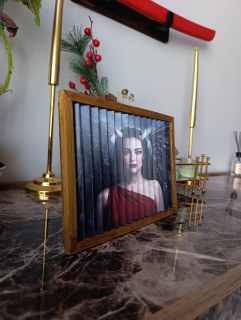 Personalisierte Agamograph-Fototafel – Beweglicher 3D-Effekt mit zwei Bildern