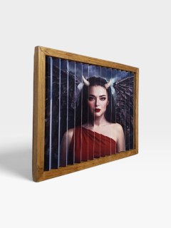 Personalisierte Agamograph-Fototafel – Beweglicher 3D-Effekt mit zwei Bildern