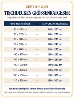 Schwarze Tischdecke mit Stickerei und goldener Piko-Detailierung in Leinenoptik - Sondermaßfertigung