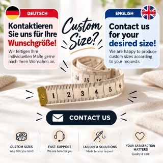 Zeren Motivstickerei und Bronze Piko Detail Creme Tischdecke - Sondermaßfertigung