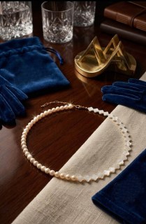 Doğal İnci ve Sedef Taşlı Kolye, Butik Tasarım El Yapımı Şık Gerdanlık - görsel 6