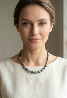 Handgefertigte Halskette mit natürlichem Achat- und Hämatitstein, verstellbares Band, Unisex